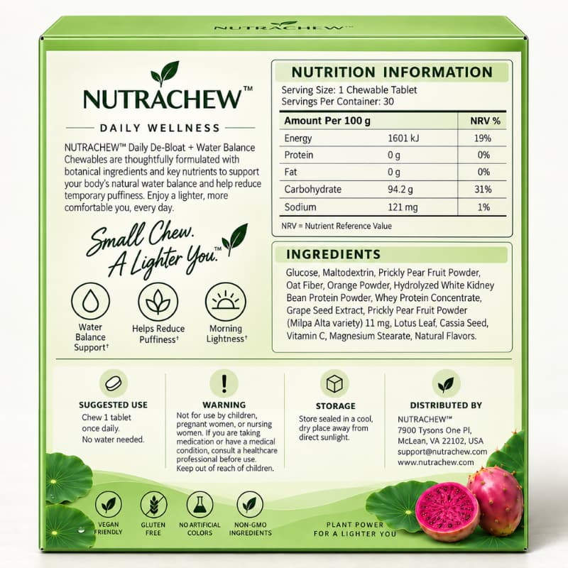 NUTRACHEW™ Daily De-Bloat + Water Balance Chewables
